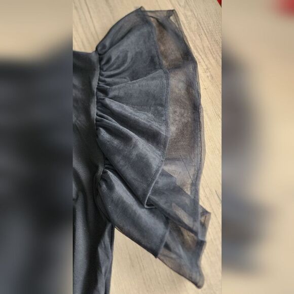 NWT Ellazhu Girl Face‎ Print Black Dress One Size - Picture 6 of 9